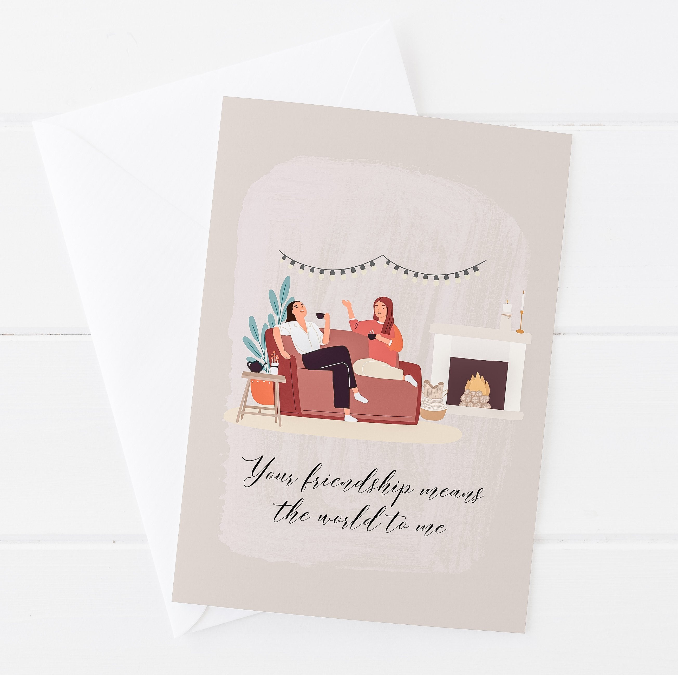 Your Friendship Means The World Greeting Card | Natalie Ryan Design