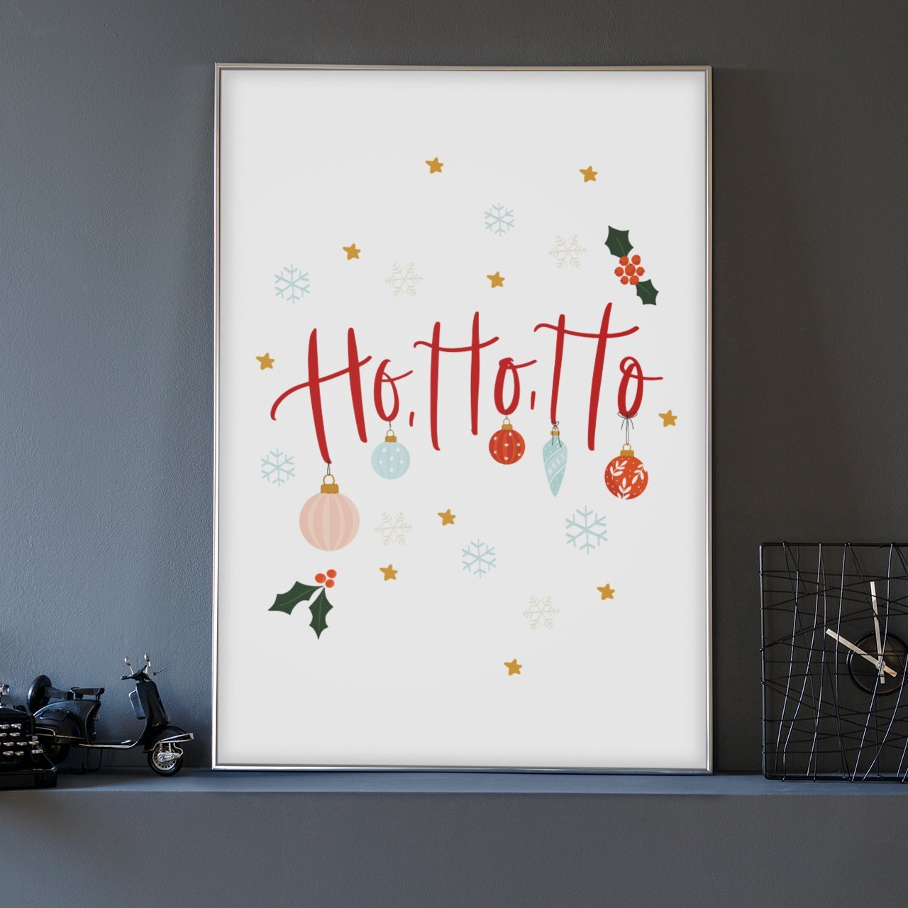 Ho Ho Ho Christmas Art Print | Natalie Ryan Design