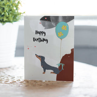 Happy Birthday Sausage Dog Greetings Card
