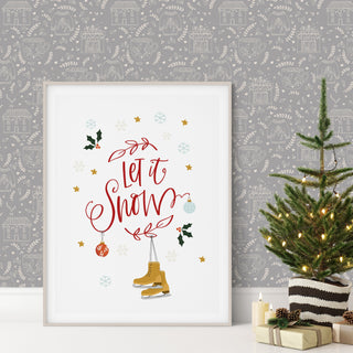 Let it Snow Christmas Art Print | Natalie Ryan Design