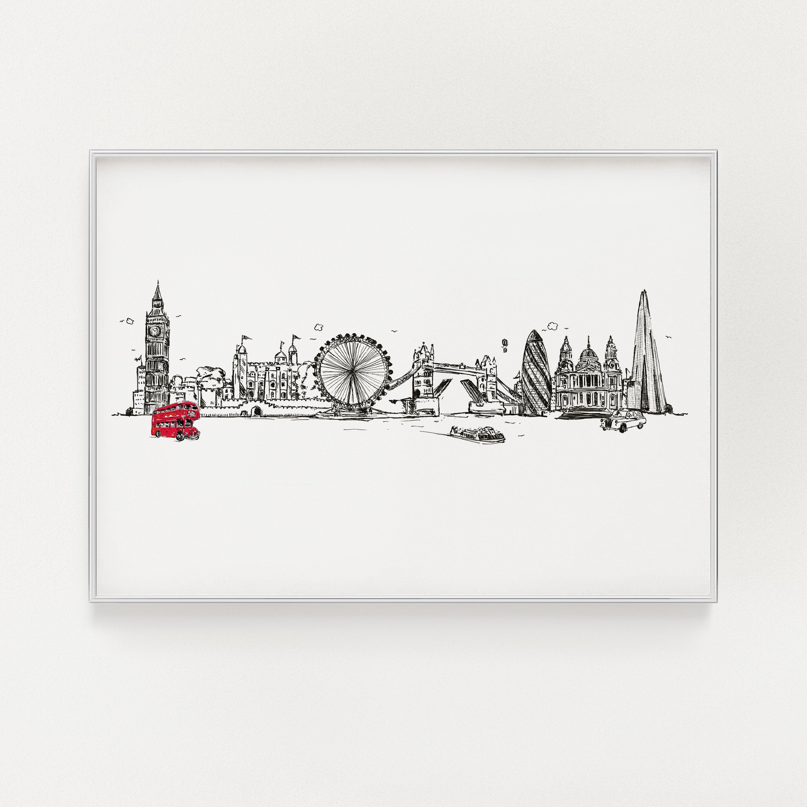 London Skyline Print A3 | Natalie Ryan Design