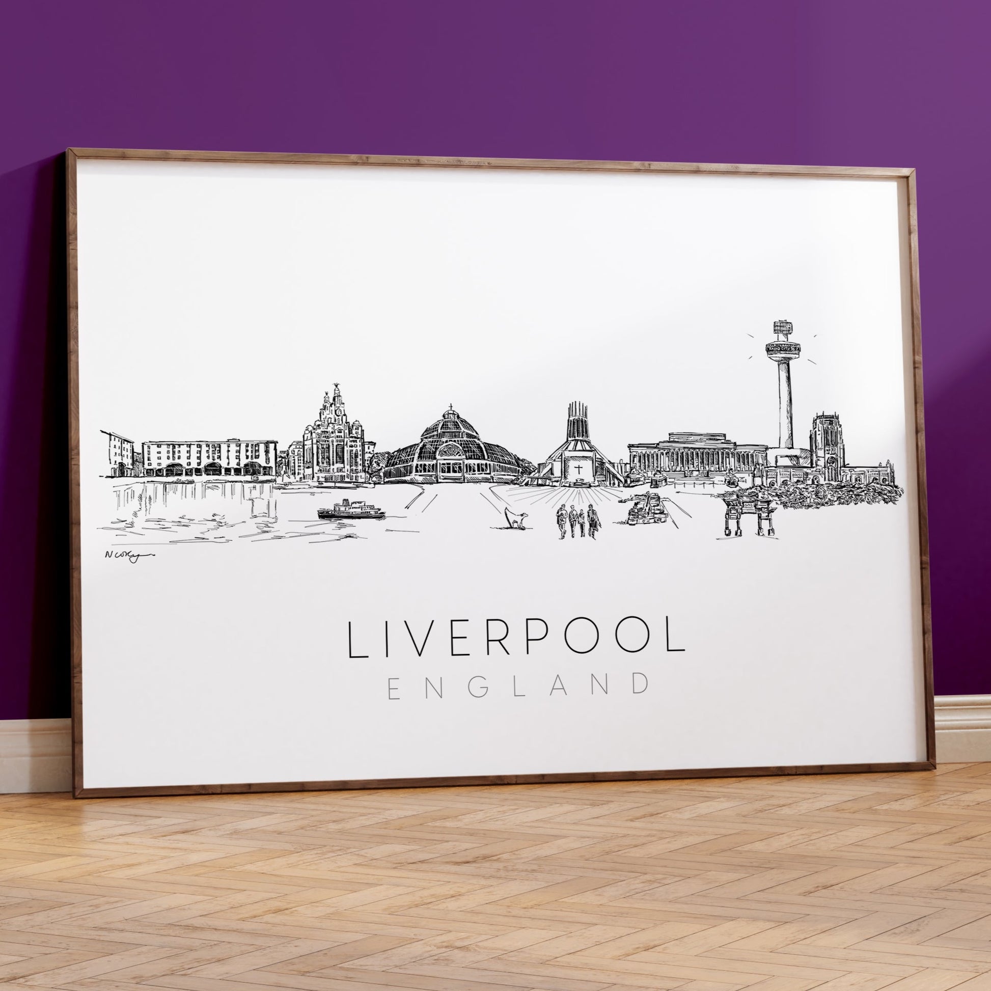 Liverpool Skyline Art Print