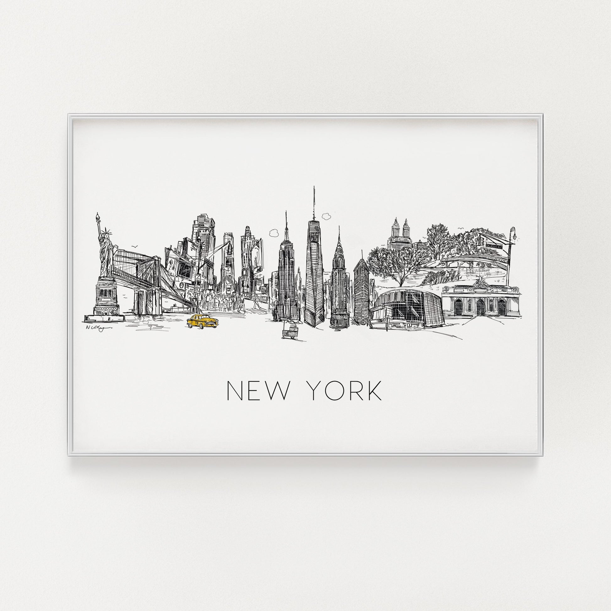 New York Skyline PANORAMIC print | Natalie Ryan Design