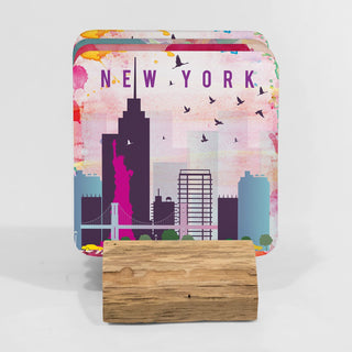 New York Single Hardboard Coaster