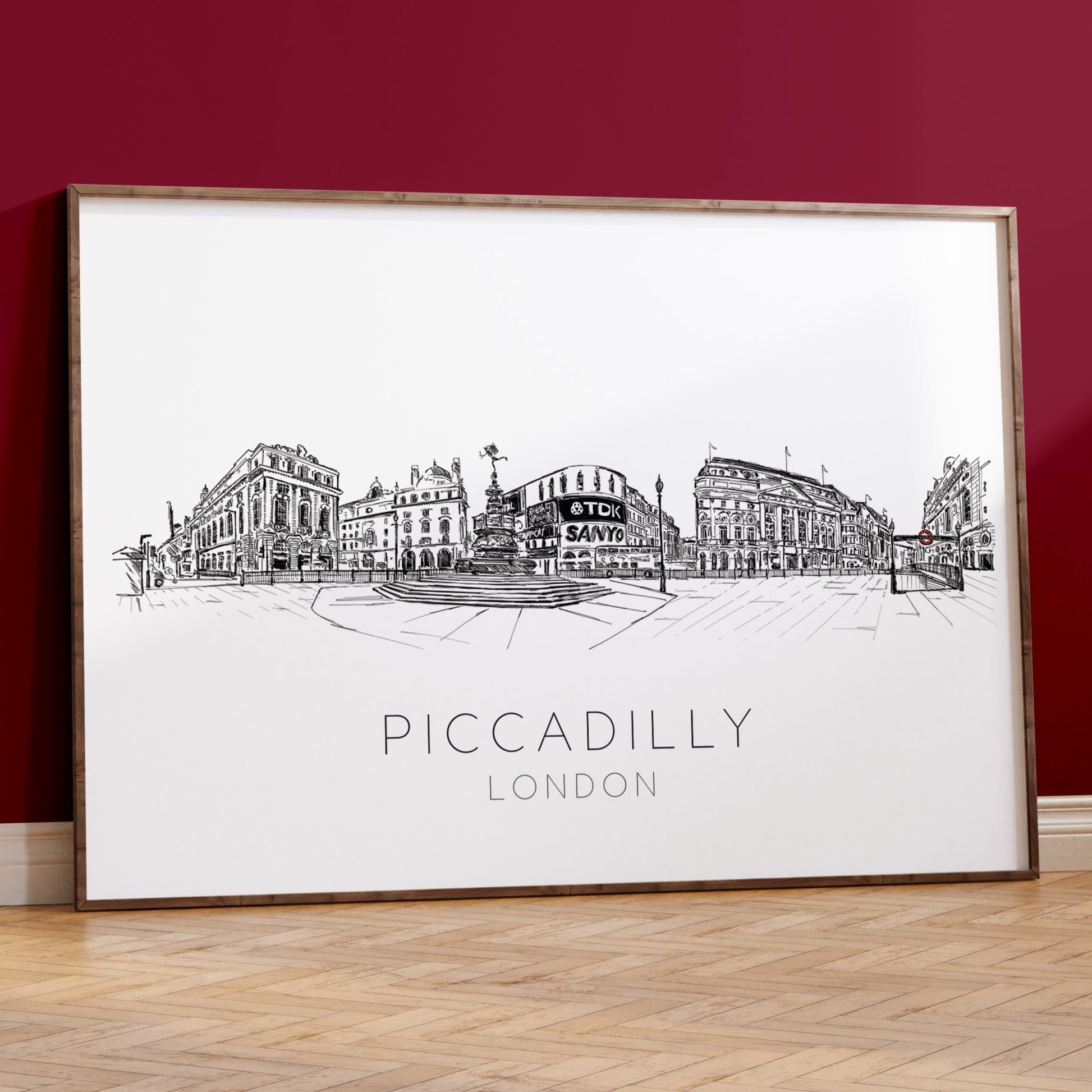 Piccadilly London Skyline Print