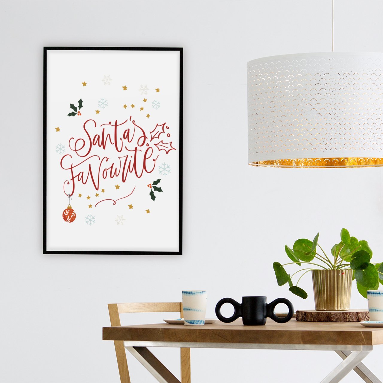 Santas Favourite Christmas Art Print | Natalie Ryan Design