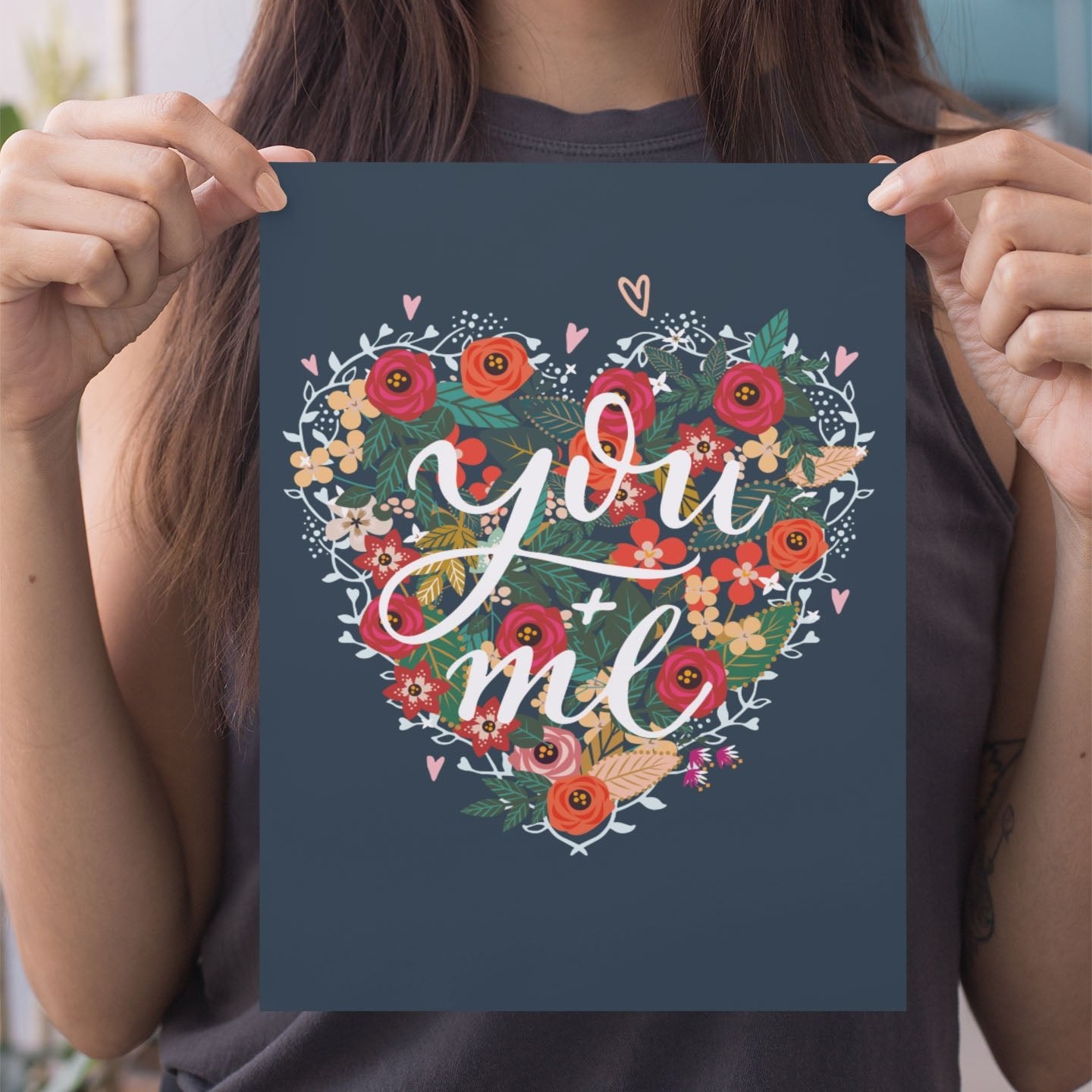 You plus me Valentine's Card | Natalie Ryan Design