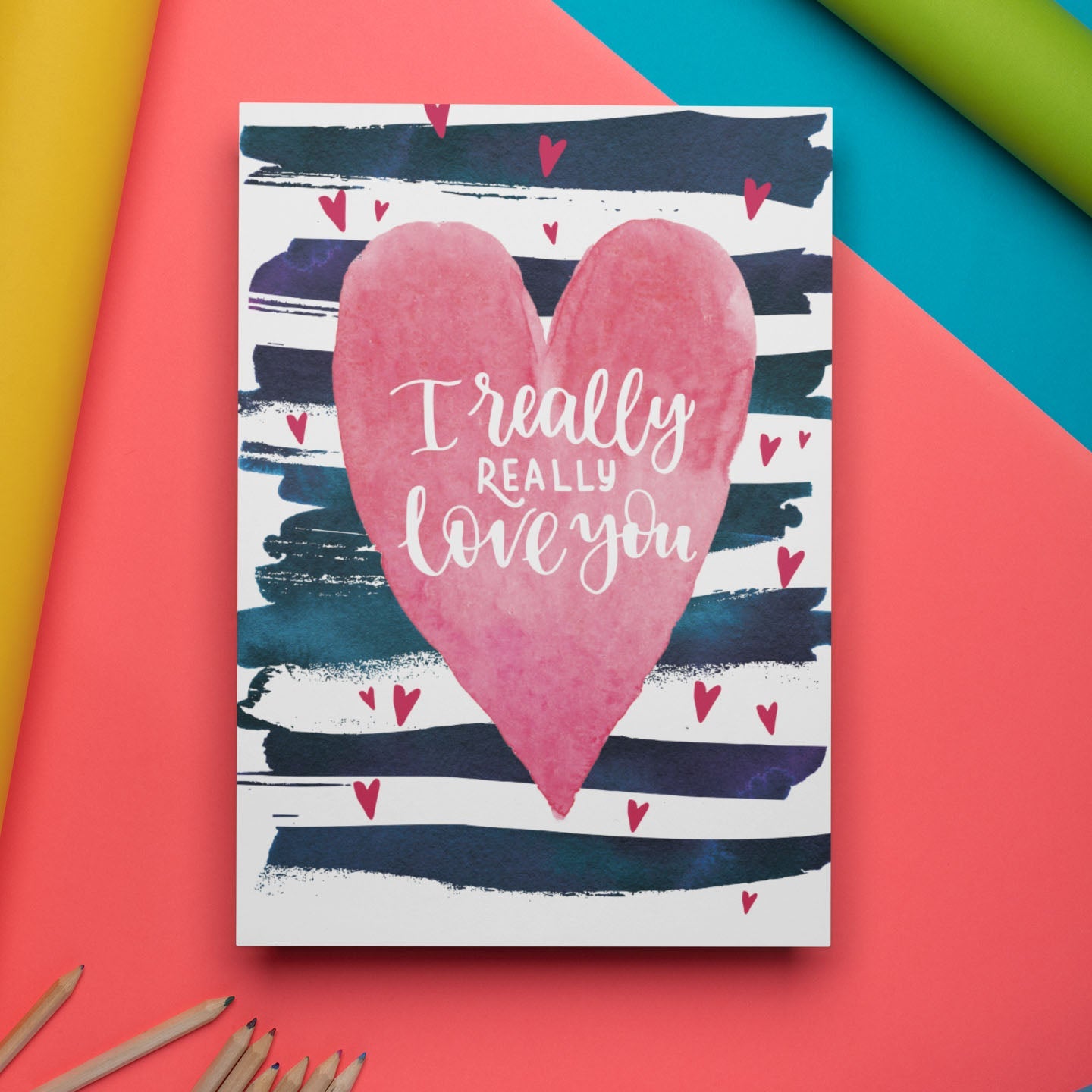 I really really love you Valentine's Card | Natalie Ryan Design