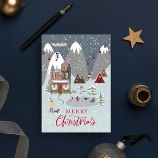 Christmas Village Christmas Card | Natalie Ryan Design
