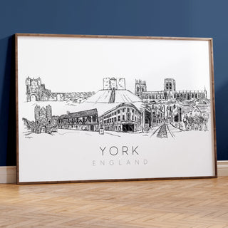 York Landmarks Skyline Art Print