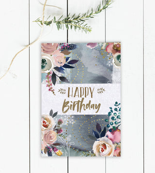 Flowers and Feathers Birthday Card | Natalie Ryan Design