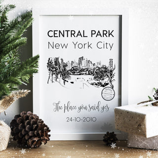 Central Park Personalised Art Print | Natalie Ryan Design