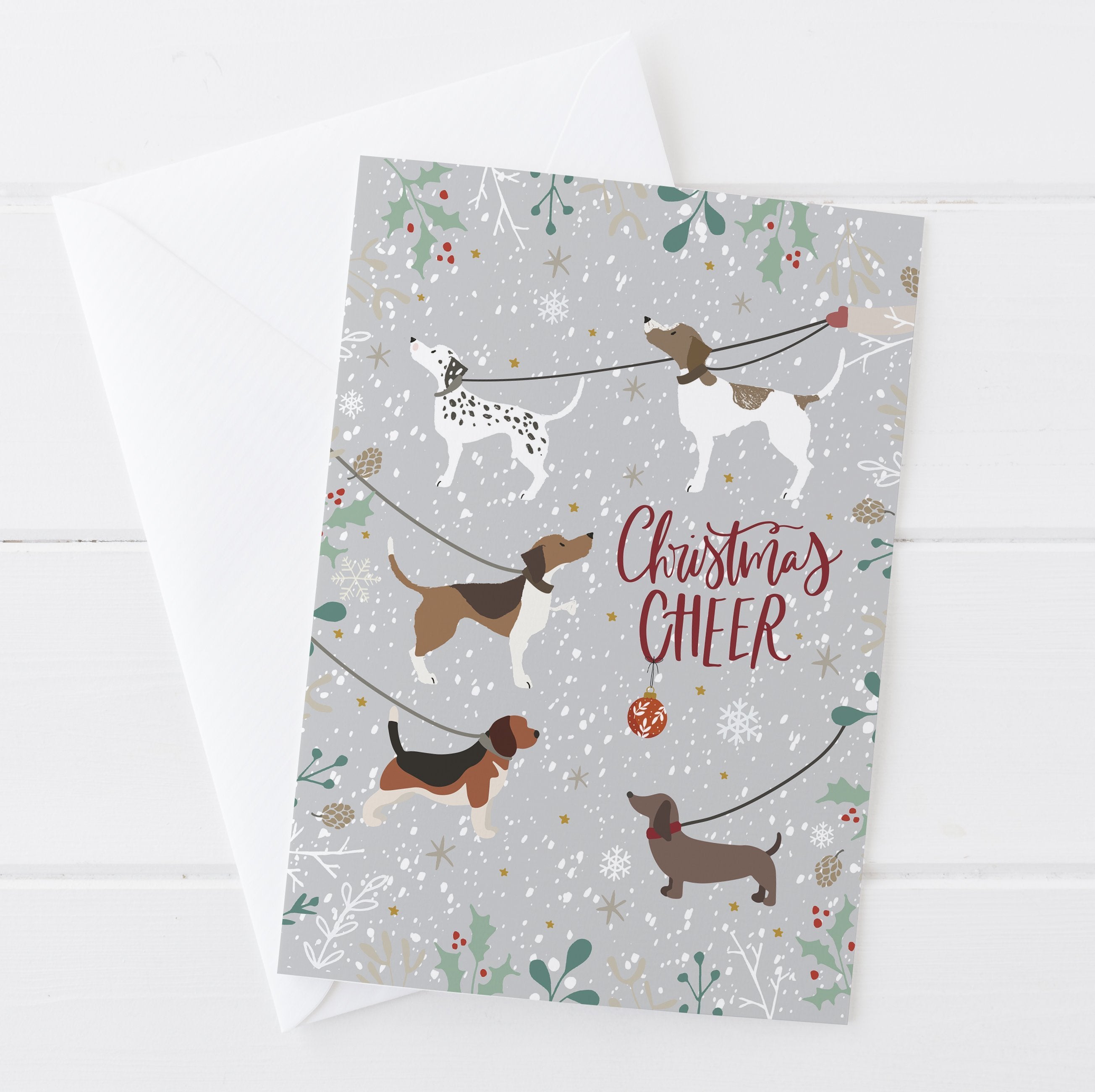 Dog themed Christmas Card | Natalie Ryan Design