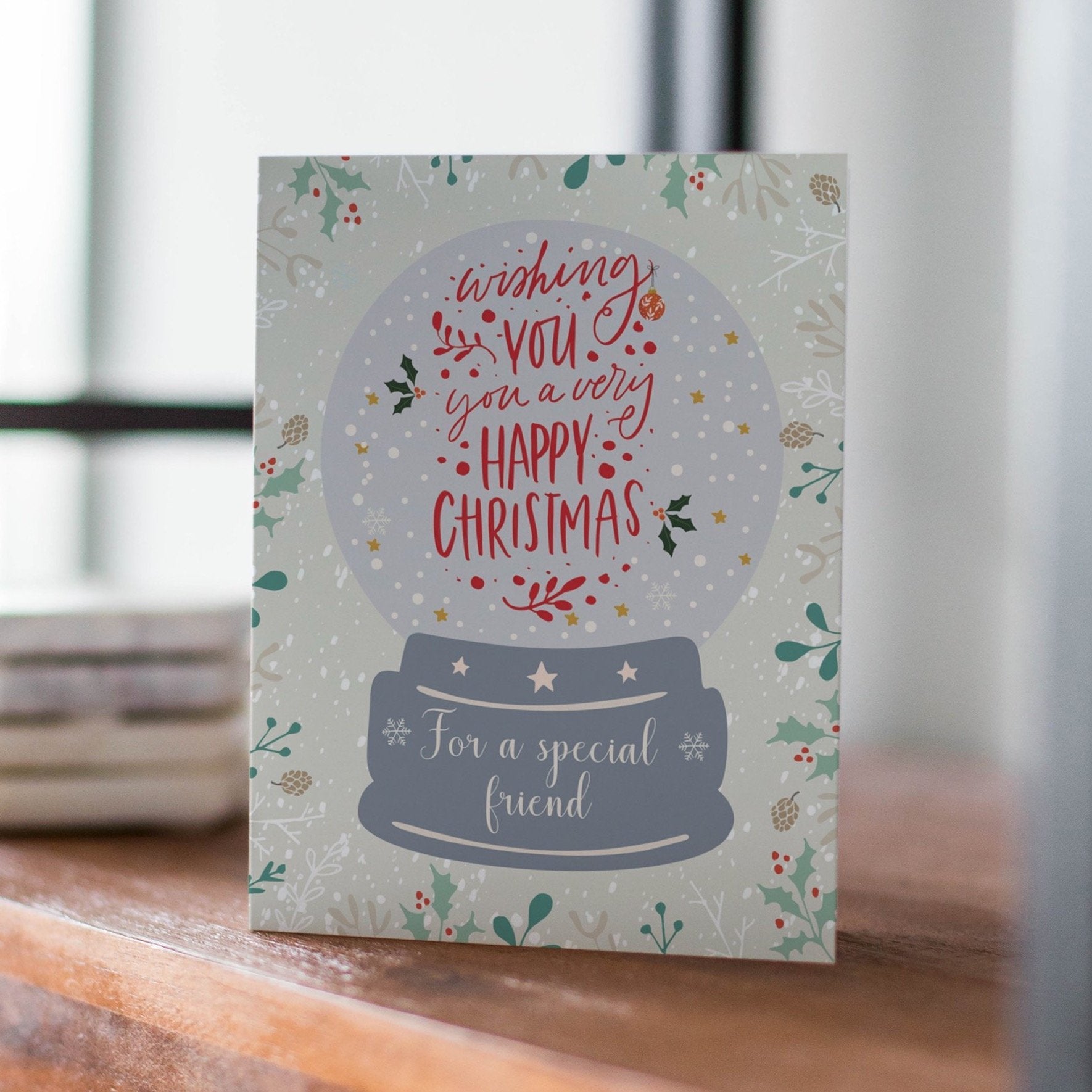 Snow Globe Happy Christmas Card | Natalie Ryan Design