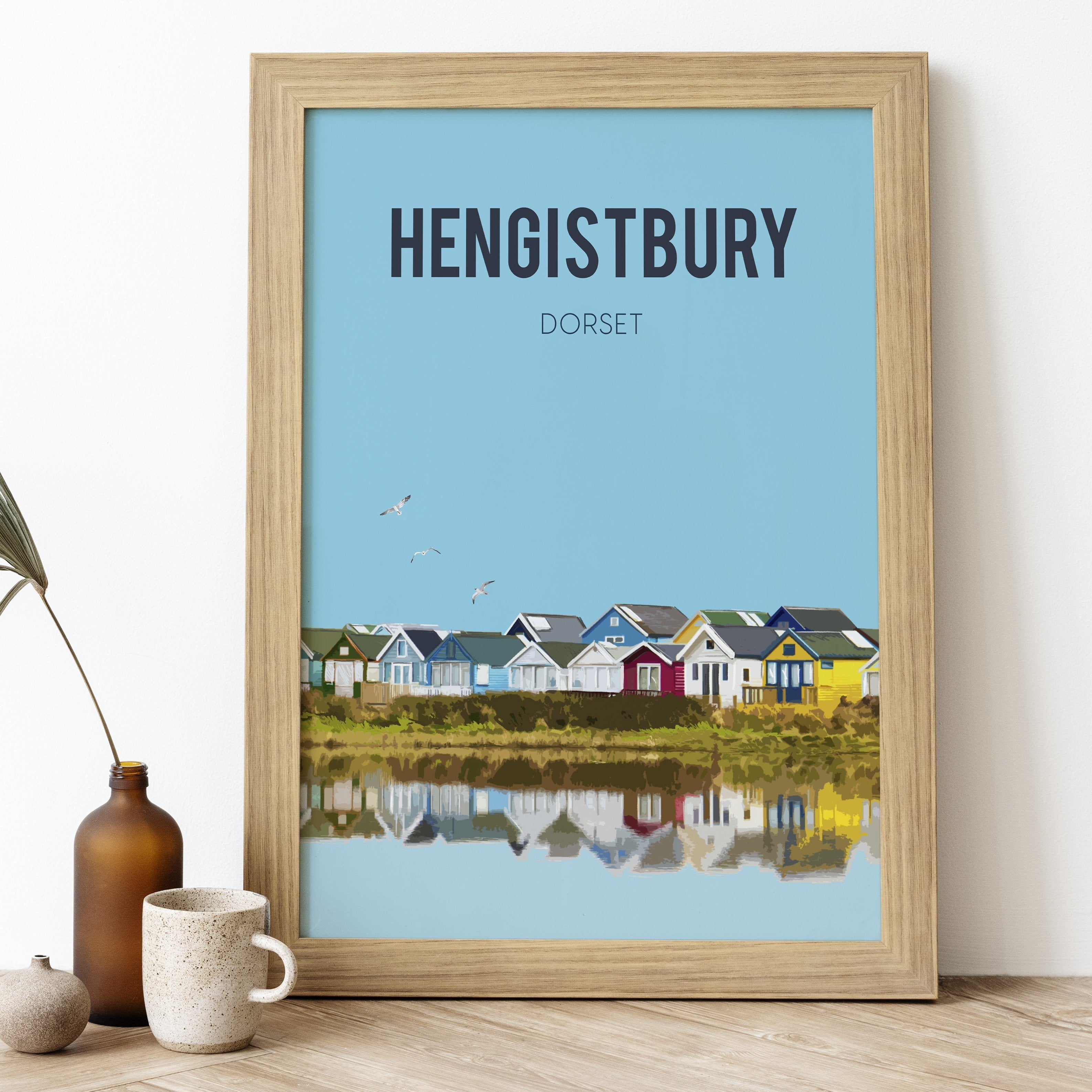 Hengistbury Dorset art print | Natalie Ryan Design