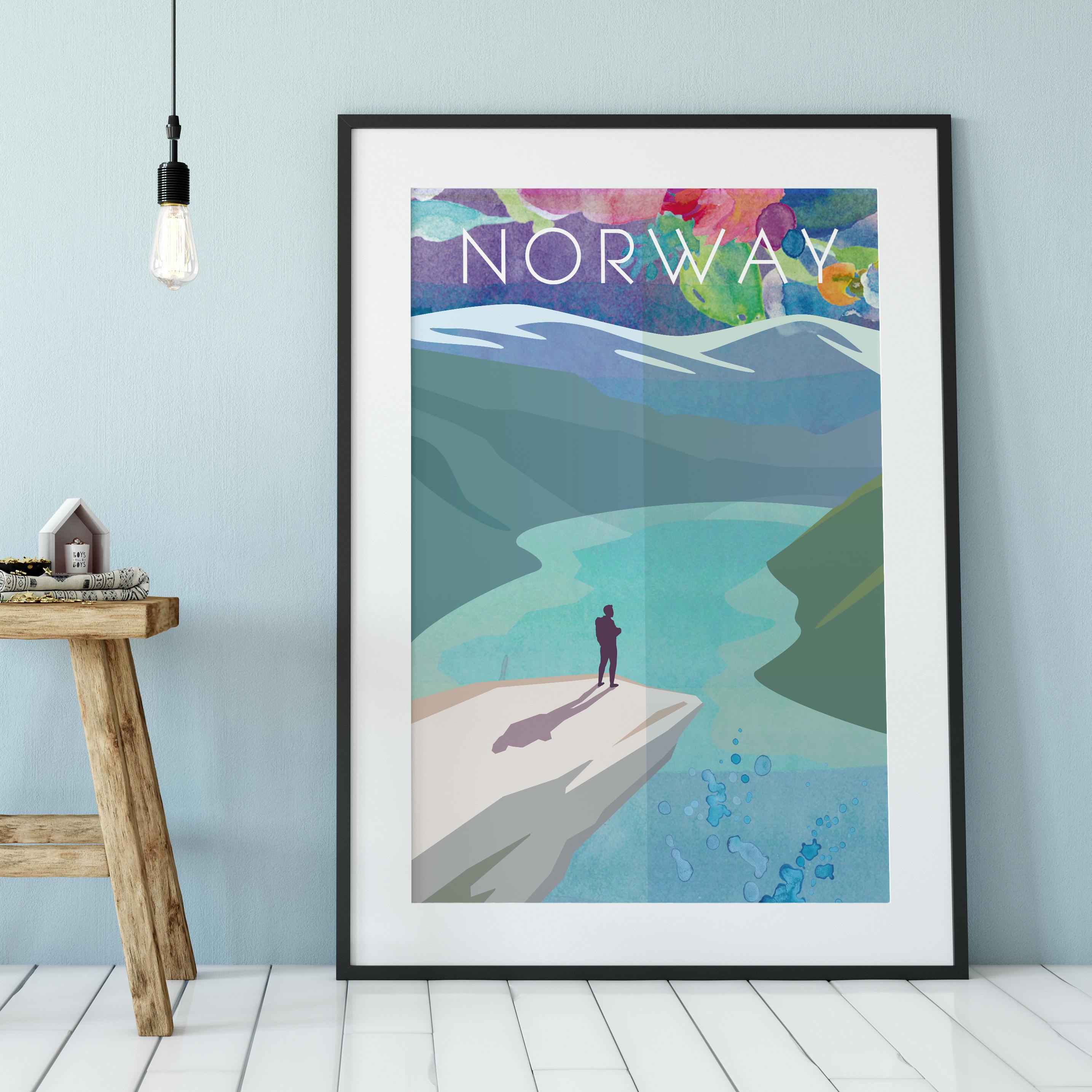 Norway A3 Travel Poster | Natalie Ryan Design