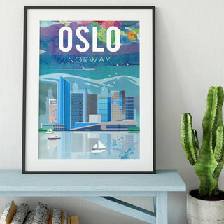 Oslo fine art travel poster