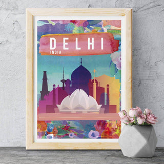 Delhi Travel Poster