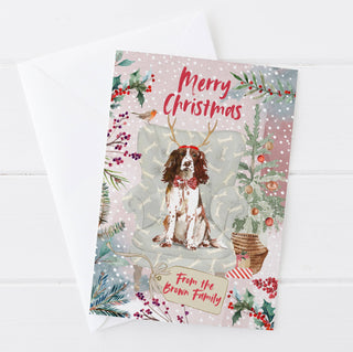 Personalised Springer Spaniel Christmas Card | Natalie Ryan Design