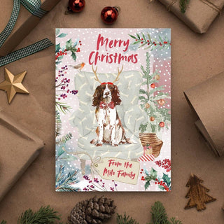 Personalised Springer Spaniel Christmas Card | Natalie Ryan Design
