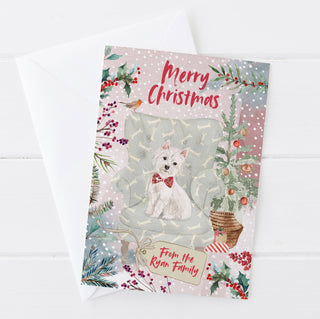 Personalised West Highland Terrier, Westie, Christmas Card | Natalie Ryan Design