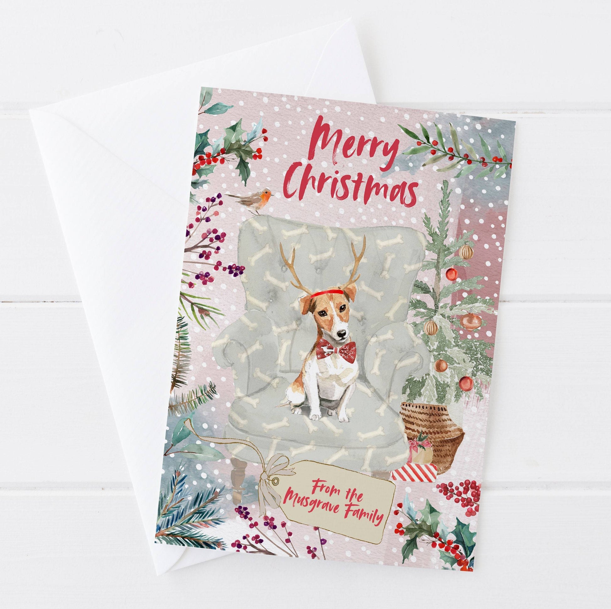 Personalised Jack Russell Christmas Card | Natalie Ryan Design