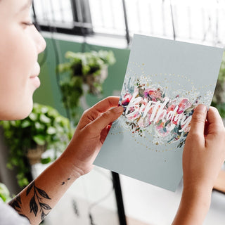 Flower Stripe Birthday Card | Natalie Ryan Design