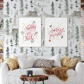 Naughty but Nice Christmas Art Print | Natalie Ryan Design