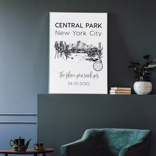 Central Park Personalised Art Print