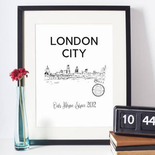 London, River Thames Personalised Art Print