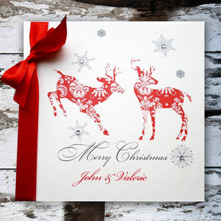 Personalised Reindeer Christmas Card