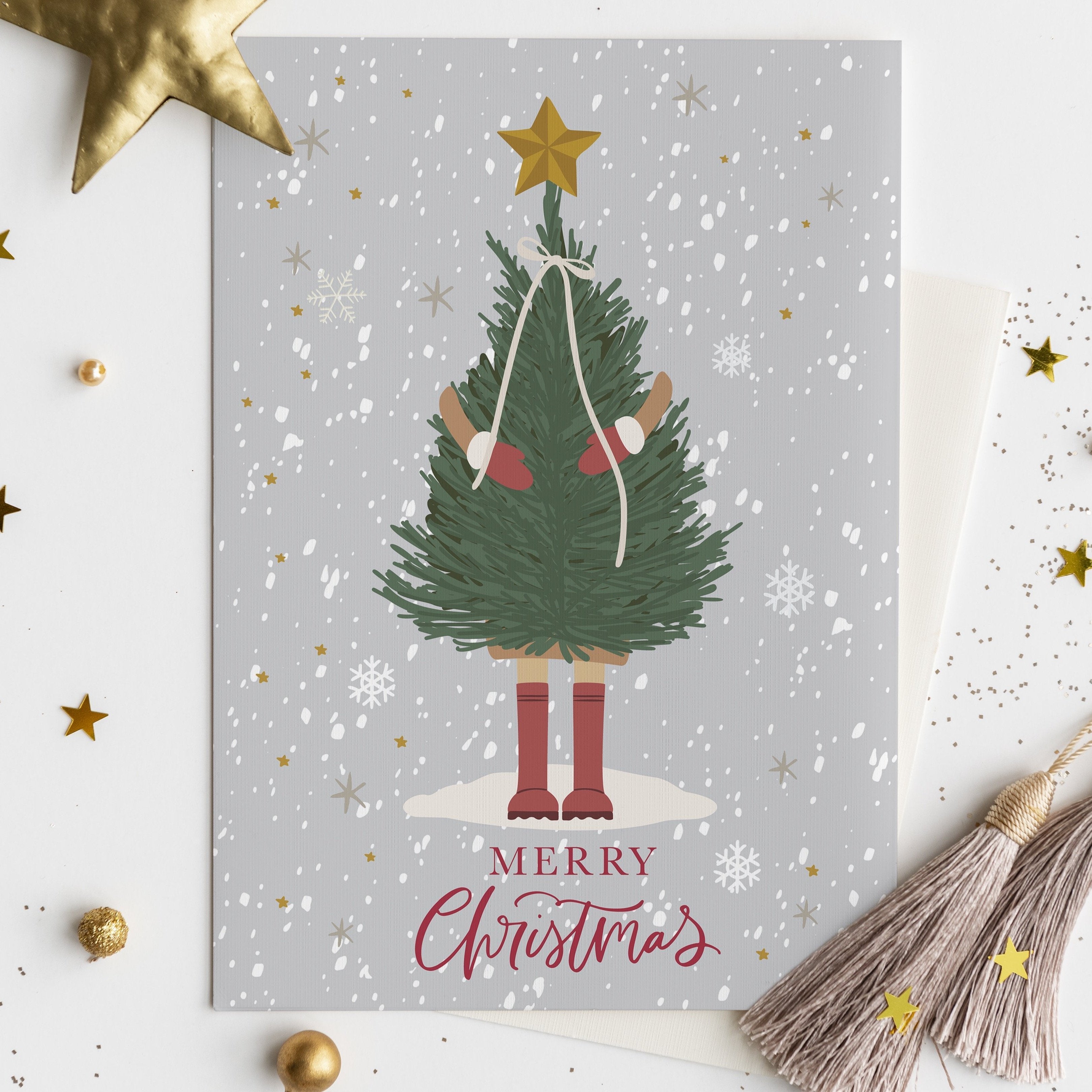 Tree Hug Christmas Card | Natalie Ryan Design